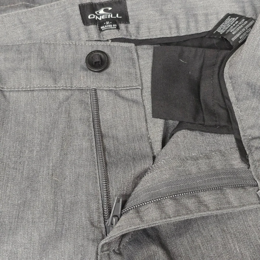 ONeill‎ Mens Relaxed Fit Chino Shorts Grey Heathered Size 31 Hybrid Surf Skate